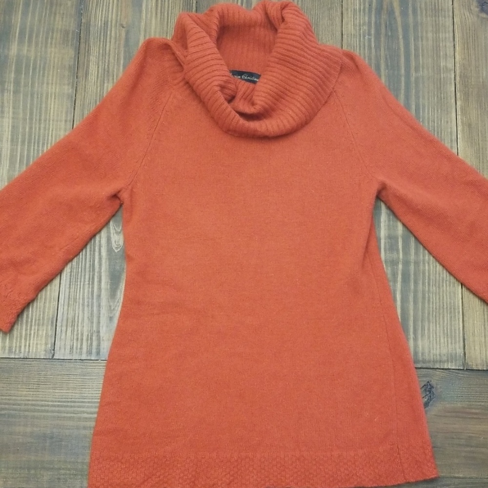Marisa Christina Angora Wool Blend Cowl Neck Sweater Medium